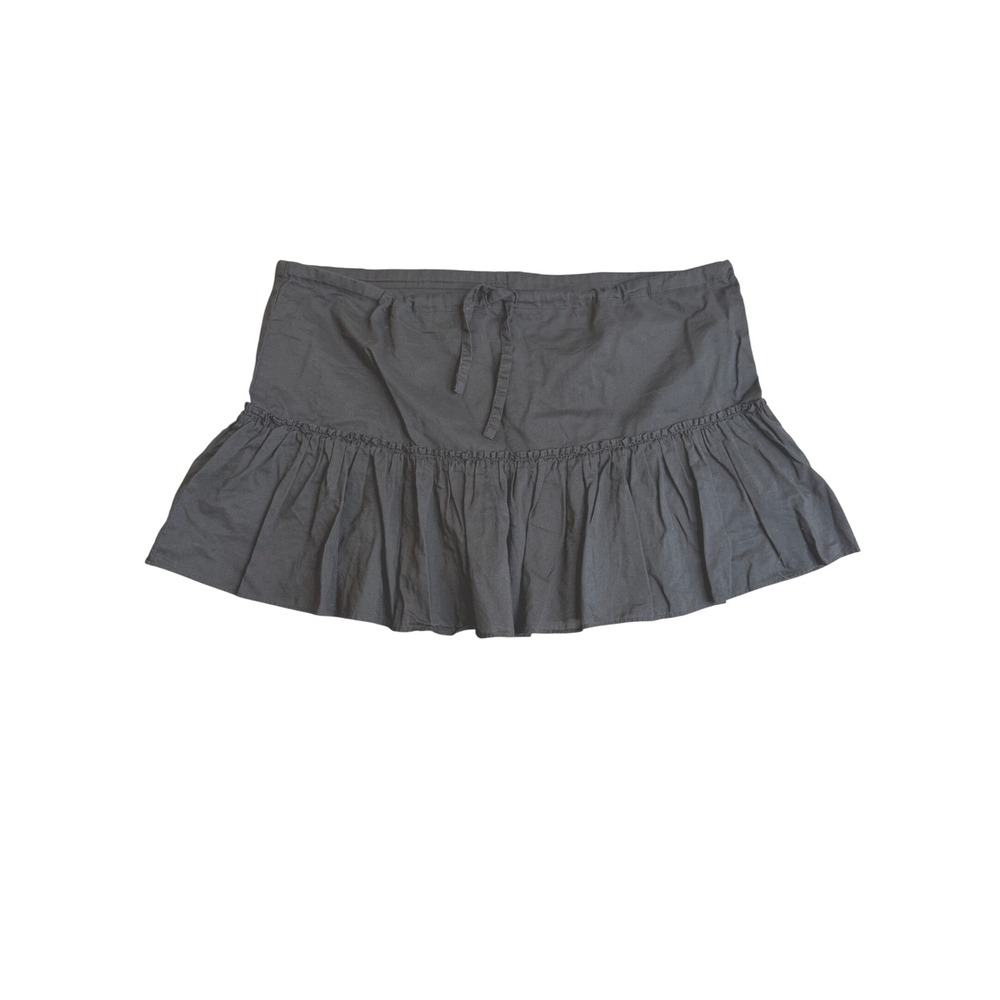 Vintage Y2K Victoria Secret Low Rise Micro Mini Skirt XS Black Cotton Hong Kong